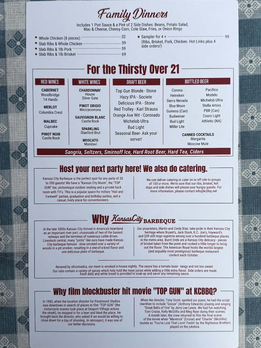 Kansas City Barbeque Menu - Image 3
